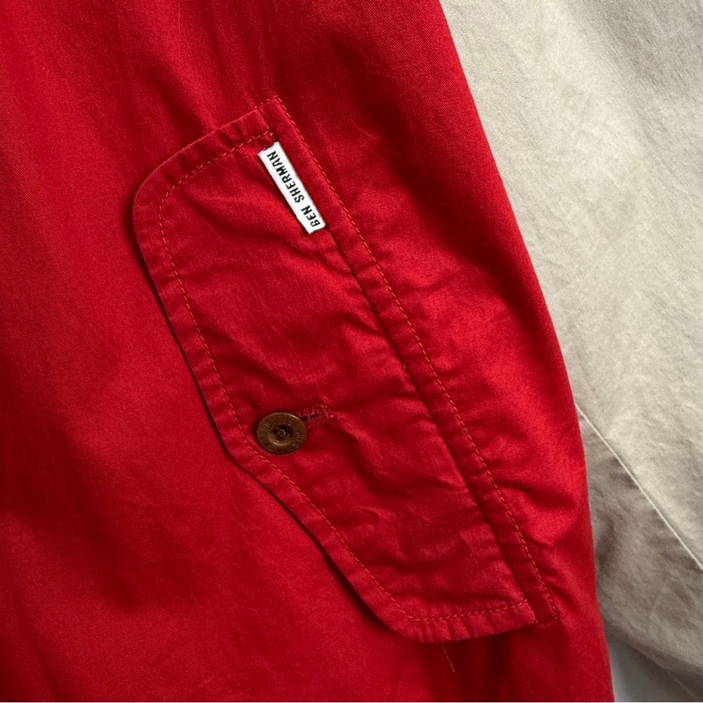 Red and Tan Men's Jacket - Picture 5 of 7